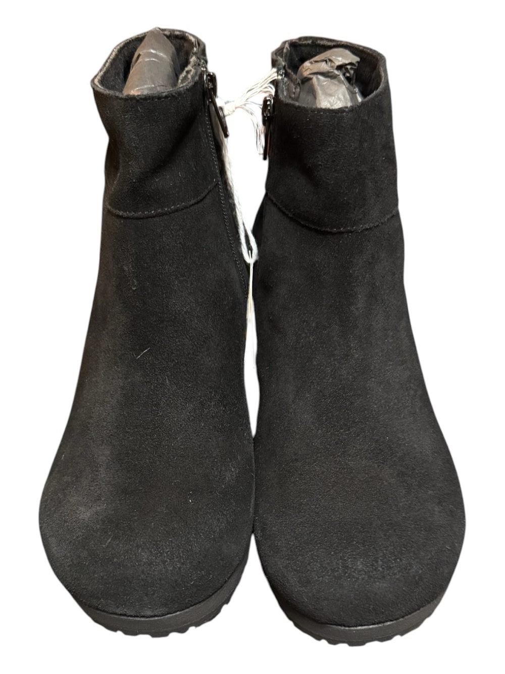 Papillio by Birkenstock EBBA Wedge Ankle Boots | Black Suede | Women’s US 7 Narr
